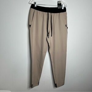 LEG3ND Mens Stretch Performance Jogger Pants Beige, Black Sz Medium New